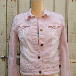 mango pink denim jacket